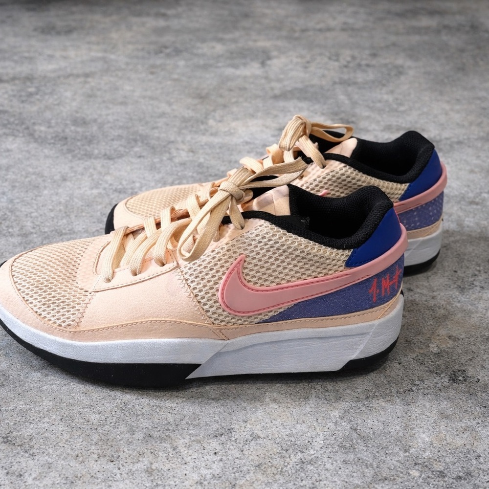 Nike Ja 1 Guava Ice / Basketball Shoes – Peach / Pink / Blue. Size 6Y